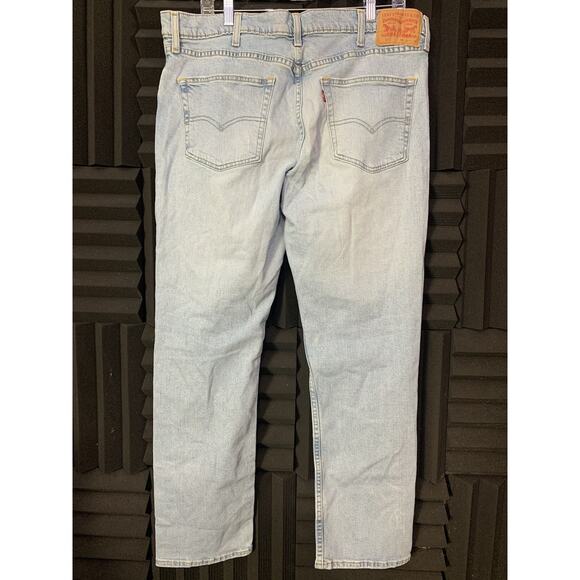 Men’s Levis 511 Jeans 38Wx30L Light Blue Distressed Denim - Picture 3 of 8